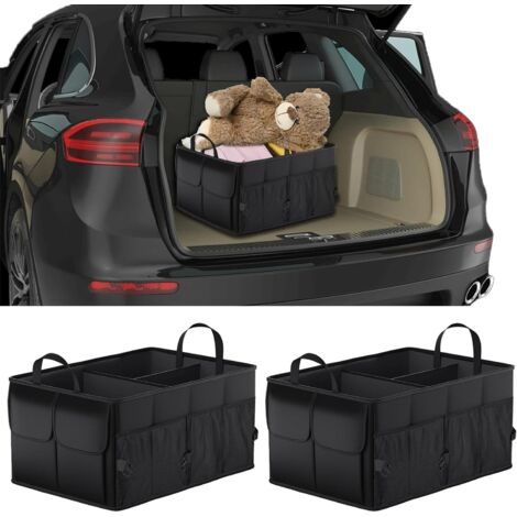 Confezione da 2 organizer per bagagliaio auto impermeabili, multiscomparto, pieghevoli per tutti i veicoli