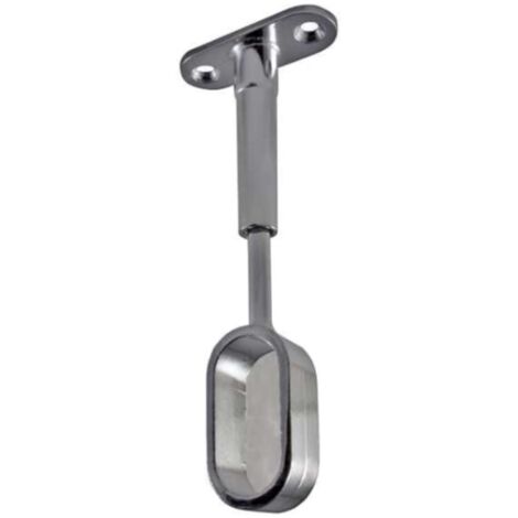 CONFEZIONE DA 2 PEZZI - SUPPORTI CIECHIPER TUBO OVALE PER ARMADI - IN ZAMA CROMATA 30x15MM
