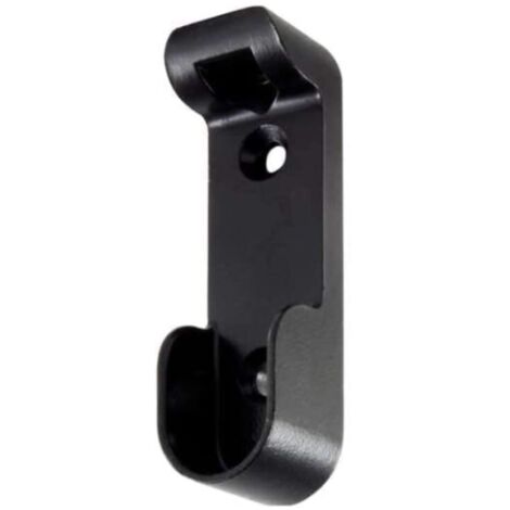 CONFEZIONE DA 2 PEZZI - SUPPORTO PER TUBO OVALE 30x15MM - IN ZAMA NERA