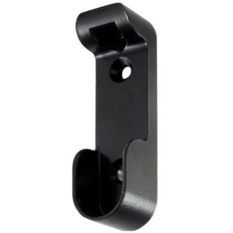 CONFEZIONE DA 2 PEZZI - SUPPORTO PER TUBO OVALE 30x15MM - IN ZAMA NERA