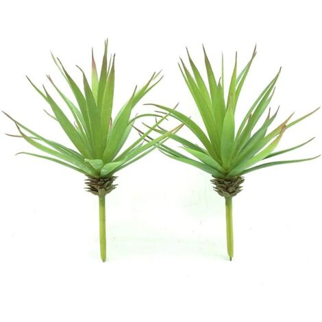 Confezione da 2 piante succulente artificiali, agave, senza vaso, composizioni artificiali, per decorazioni da giardino, decorazioni per la casa, verde