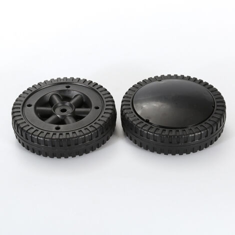 Confezione da 2 ruote di ricambio per barbecue da 6" Ruote di ricambio per barbecue in plastica (nere)