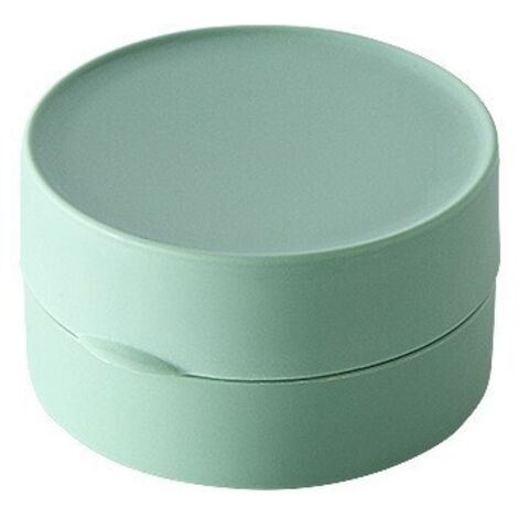 Confezione da 2 scatole di sapone rotonde in plastica con coperchio, piccola scatola di sapone da viaggio, macina sapone rotonda impermeabile, macina sapone rotonda solida, contenitore per bagno e pal