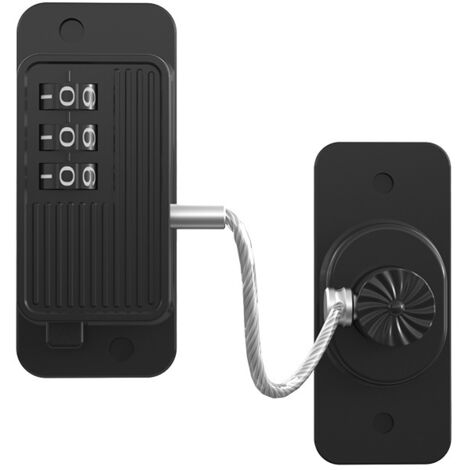 Confezione da 2 serrature multifunzione per frigorifero, cassetto, armadio, protezione di sicurezza domestica, limitatore di finestra per finestre, nero