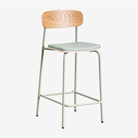 Confezione da 2 sgabelli alti impilabili 65cm in ferro e legno Wilpier SKLUM            
