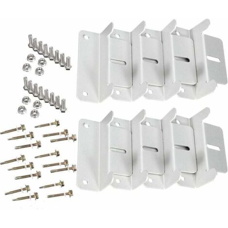 Confezione da 2 staffe di montaggio per pannelli solari a forma di Z per roulotte, barche, auto, camion, casa, montaggio su tetto fuori rete (8 staffe in totale)