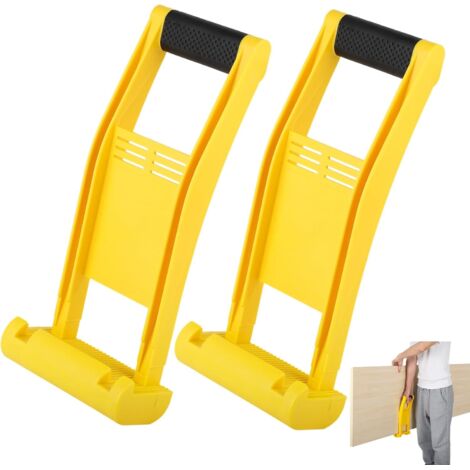 Confezione da 2 supporti per cartongesso, maniglie in plastica per il trasporto di cartongesso, strumento per il trasporto di pannelli con capacità di carico di 80 kg, strumenti di sollevamento antisc