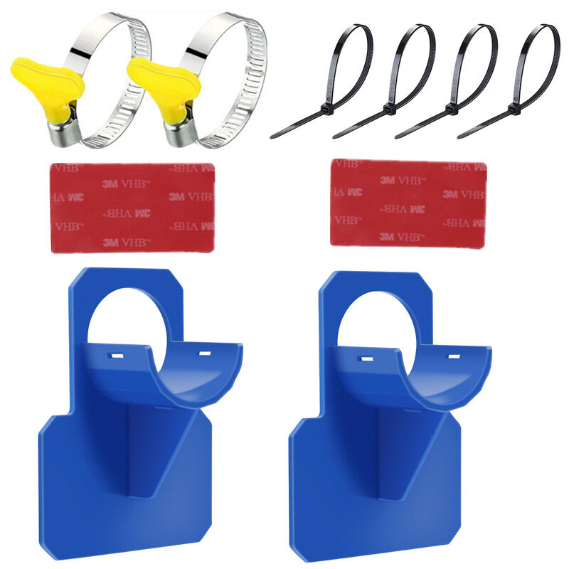 Image of Confezione da 2 supporti per tubi da piscina - Accessori per tubi da piscina con antiperforazione, antistrappo e antitrazione Blu