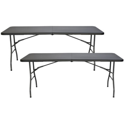 Tavolino Pieghevole In Resina 86 Cm - Leggero E Portatile Per Interni/Esterni