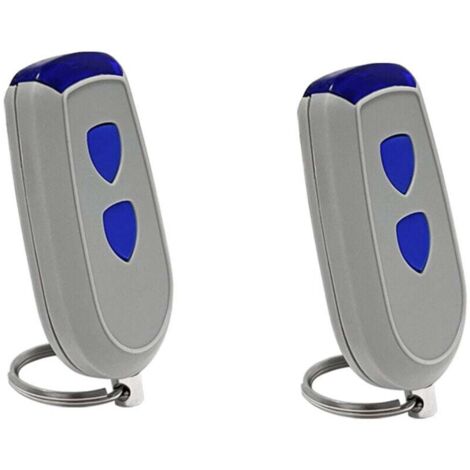 Confezione da 2 telecomandi per cancelli da 433,92 MHz compatibili con EA433 2KM Micro, EA433 2KS, EA433 4KS, RCU 433-2, RCU 433-4, NOO2800, EA433-M4