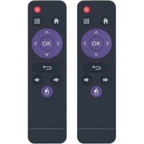 Confezione da 2 telecomandi. Telecomando di ricambio compatibile con MXQ TV Box H96 Mini, H603, A5X Max, H96 Max, RK3328, RK3318, X88 Pro S, X88 Pro T, X88 Pro X3, H6 Allwinne