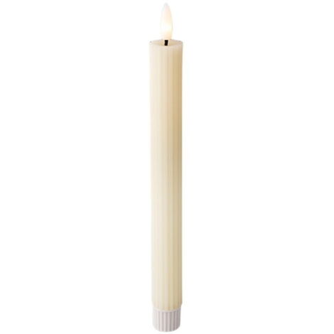 Confezione da 2 unità di candela LED a cera liscia Ø2,2x24,5 cm LUMINEO – Beige