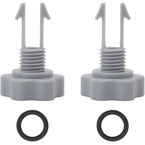 Confezione da 2 valvole di rilascio dell'aria di ricambio e O-ring per pompa filtro Intex 10460 10264-2