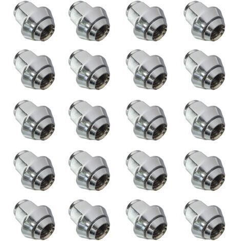 Confezione da 20 dadi conici M12x1.5 a 60° per cerchi in alluminio Ford – Compatibili con vari modelli Ford