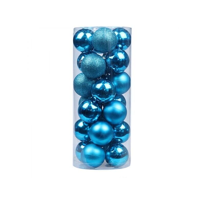 Image of Confezione da 24 palline da 40 mm, decorazione colorata per albero in plastica infrangibile, ornamenti pendenti per feste di Natale, matrimoni,