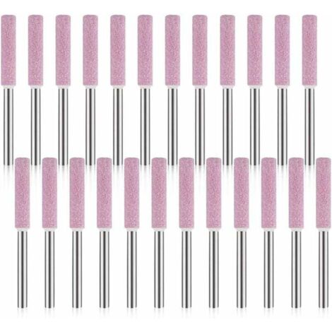 Confezione da 24 pietre per affilare motoseghe, 3x4,8 mm, strumento di lucidatura e rettifica per affilatrice per motoseghe