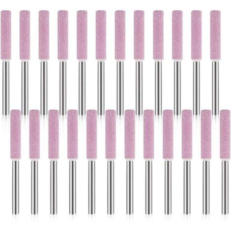 Confezione da 24 pietre per affilare motoseghe, 3x4,8 mm, strumento di lucidatura e rettifica per affilatrice per motoseghe