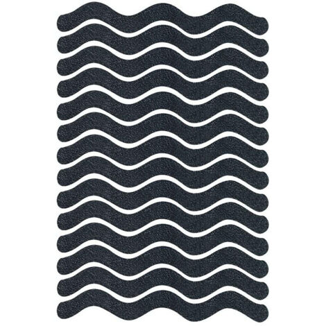 Confezione da 24 strisce antiscivolo nere, impermeabili e resistenti, adatte ai pavimenti del bagno bagnati e scivolosi.