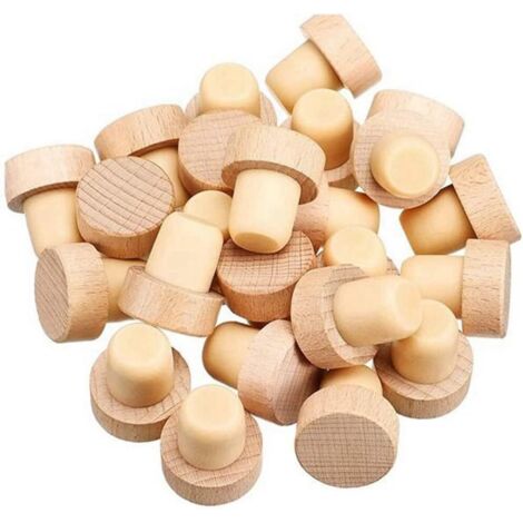 Confezione da 24 tappi per bottiglie di vino a forma di T, tappi di sughero riutilizzabili, tappi per bottiglie in legno e gomma per vino e birra, oli,