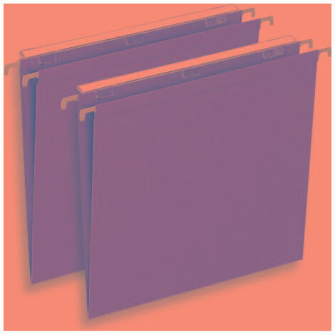 Confezione da 25 Cartelle Sospese per Cassetto Arancione 37,1x24cm