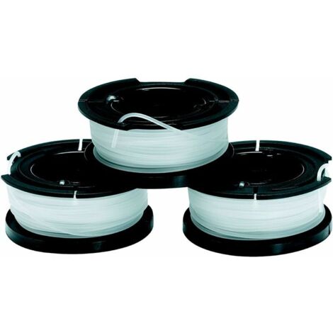 Confezione da 3 bobine di ricambio per decespugliatori - Bobina auto-srotolante Reflex Plus - 3 x 10 m di filo di nylon trasparente e resistente - Filo da 1,5 mm, A6485-XJ