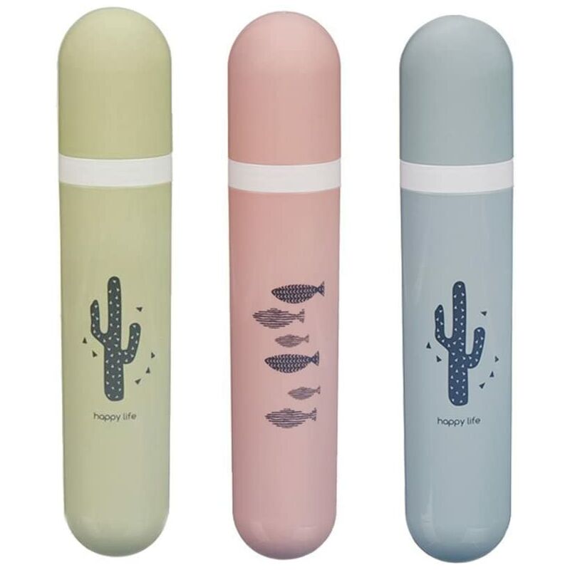 Confezione da 3 contenitori per spazzolini da