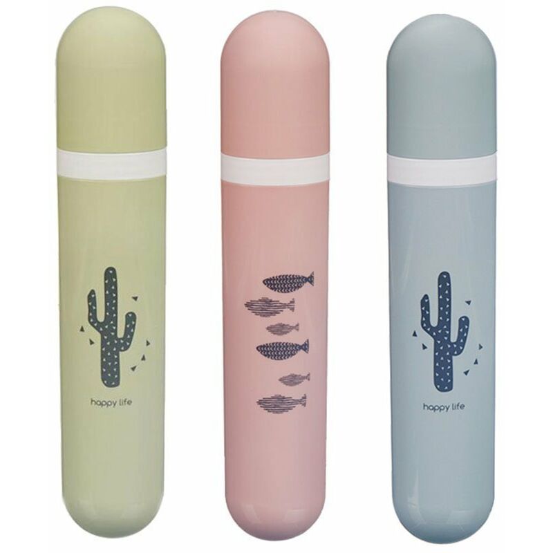 Confezione da 3 contenitori per spazzolini da