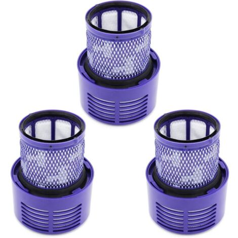 Confezione da 3 filtri di ricambio per aspirapolvere Dyson serie V10: V10 Absolute, Animal, Total Clean, Motorhead, SV12. Sostituisce il codice DY-969082-01.