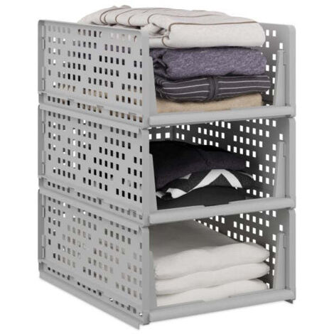 Confezione da 3 organizer per armadio