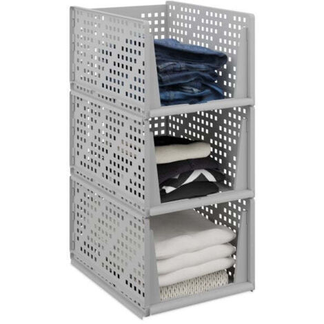 Confezione da 3 organizer per armadio
