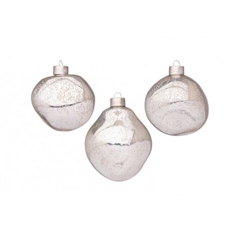 Confezione da 3 pendagli vetro Organic argento D80 assortiti