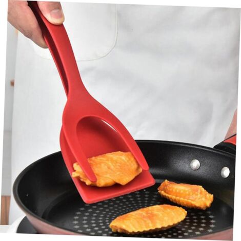Confezione da 3 pinze da cucina in nylon, pinze multifunzionali per bistecche, uova e pesce, utensili da cucina pratici per grigliare e riporre in modo compatto in cucina