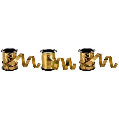 Confezione da 3 rotoli di bolduc 5 mm o 10mm l.10m - D oro - Feeric lights & christmas