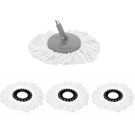 Confezione da 3 testine di ricambio premium per ricariche in microfibra per mocio magico rotante a 360°