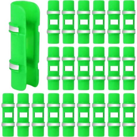 Confezione da 30 clip di fissaggio per tubi da 25 mm, anello per pellicola fissa, anello (verde)