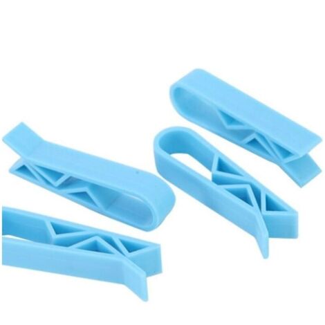 Confezione da 30 clip per sacchetti della spazzatura in plastica da cucina, clip fissa per bidone della spazzatura, blu