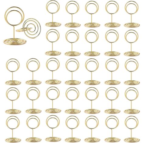 Confezione da 30 segnaposto con clip, portamemo, segnaposto per matrimoni, compleanni, feste (rotondi)