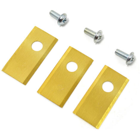 Confezione da 36 lame per robot tagliaerba, lame di ricambio in acciaio inossidabile e titanio con viti, accessori per robot tagliaerba da giardino, compatibili con Worx Landroid (36 x 18 x 0,9 mm)