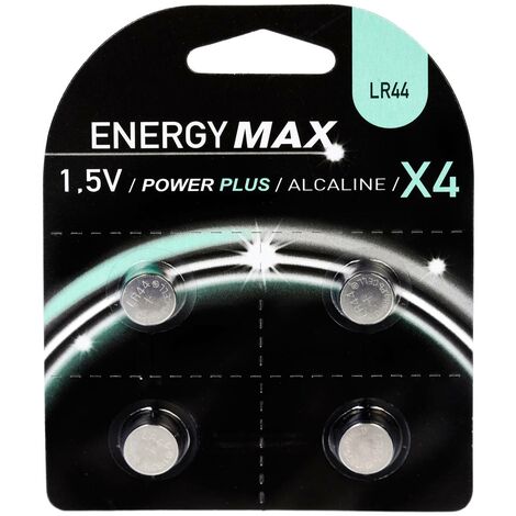 Confezione da 4 batterie alcaline r44 con  - 5five