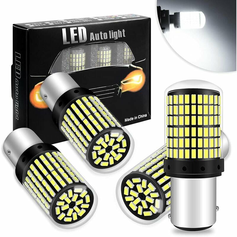 Confezione da 4 -Bianco 6000K Super Bright 1157