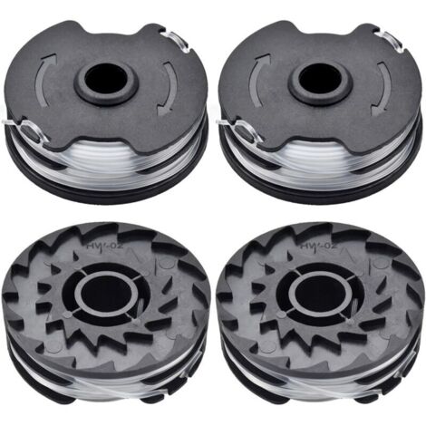 Confezione da 4 bobine di filo da taglio per decespugliatori Parkside, compatibili con i modelli Parkside PRT 20-Li C3 TLP-01, diametro 1,6 mm.