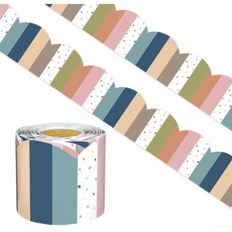 Confezione da 4 bordi colorati per bacheche da 50 piedi per aula - Bordo adesivo per decorazione di bacheche