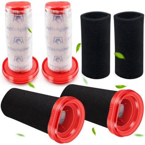 Confezione da 4 filtri di ricambio per aspirapolvere senza fili Bosch Flexxo Serie 4 25.2V/21.6V BBH32101 BBH3Z0025 BBH3PETGB BBH3211GB