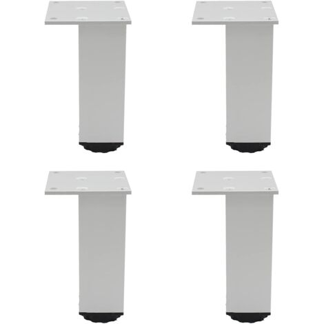 Confezione da 4 gambe regolabili per mobili, piedini di supporto in lega di alluminio argentata da 120 mm, gambe di ricambio resistenti per divano letto, scrivania, porta TV, divano, tavolino, credenz