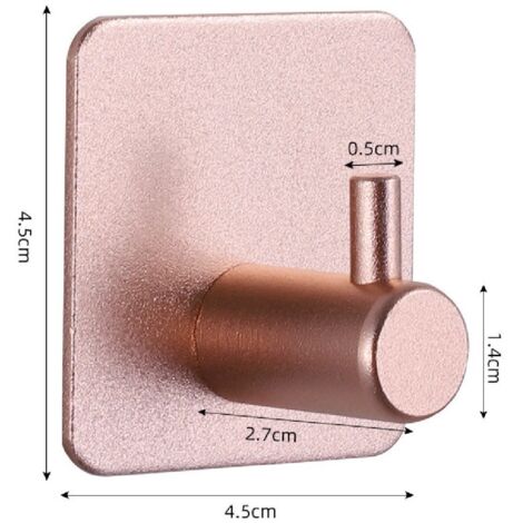 Confezione da 4 ganci adesivi per asciugamani, senza foratura, ganci da parete per cucina, oro rosa