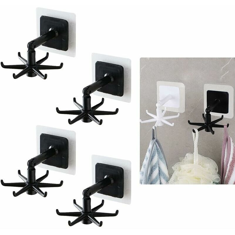 Volavo - Confezione da 4 ganci rotanti a 360°