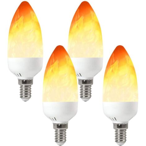 Confezione da 4 lampadine LED E14 2W 25lm 28x2835 SMD AC 85-265V per arredamento casa, camera da letto, soggiorno, bar, hotel, club, giardino, ristorante, caffetteria, benessere, decorazione per feste