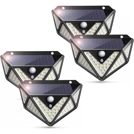 Confezione da 4 luci solari grandangolari da 100 LED