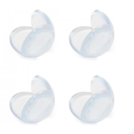 CONFEZIONE DA 4 PEZZI - PARASPIGOLI IN SILICONE ADESIVI TRASPARENTI Ø25MMx4MM 