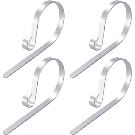 Confezione da 4 porta calze di Natale, ganci per calze di Natale in metallo, clip per calze di Natale, ganci appesi per casa, ufficio, ingresso